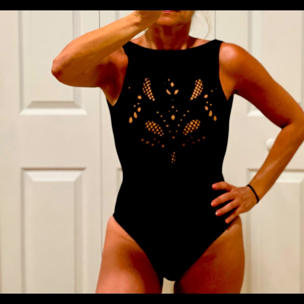 BlueMan Rio One Piece Brazilian swimsuit, Black